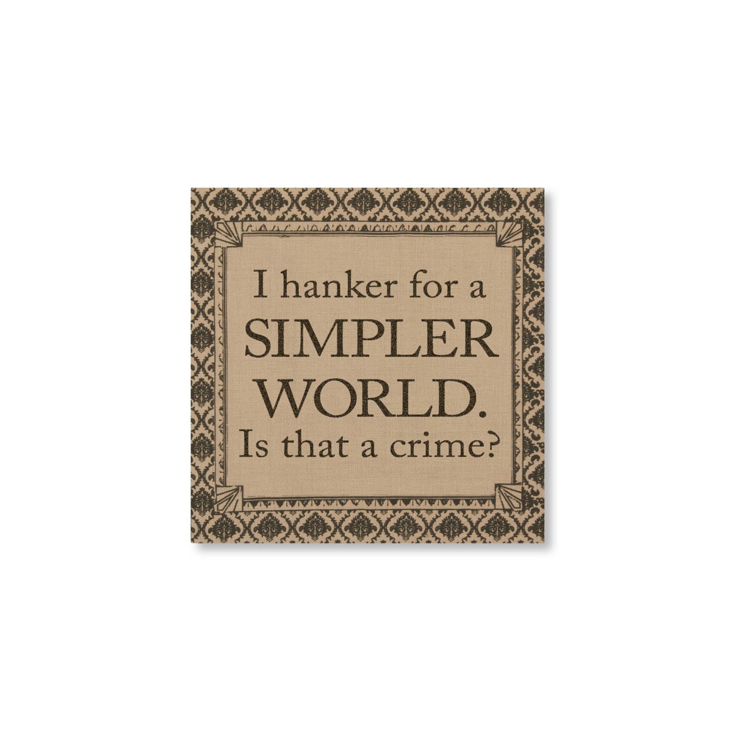 Art mural décoratif damas anglais, 14.5 po, Downton Abbey Life «&nbsp;simple World&nbsp;»