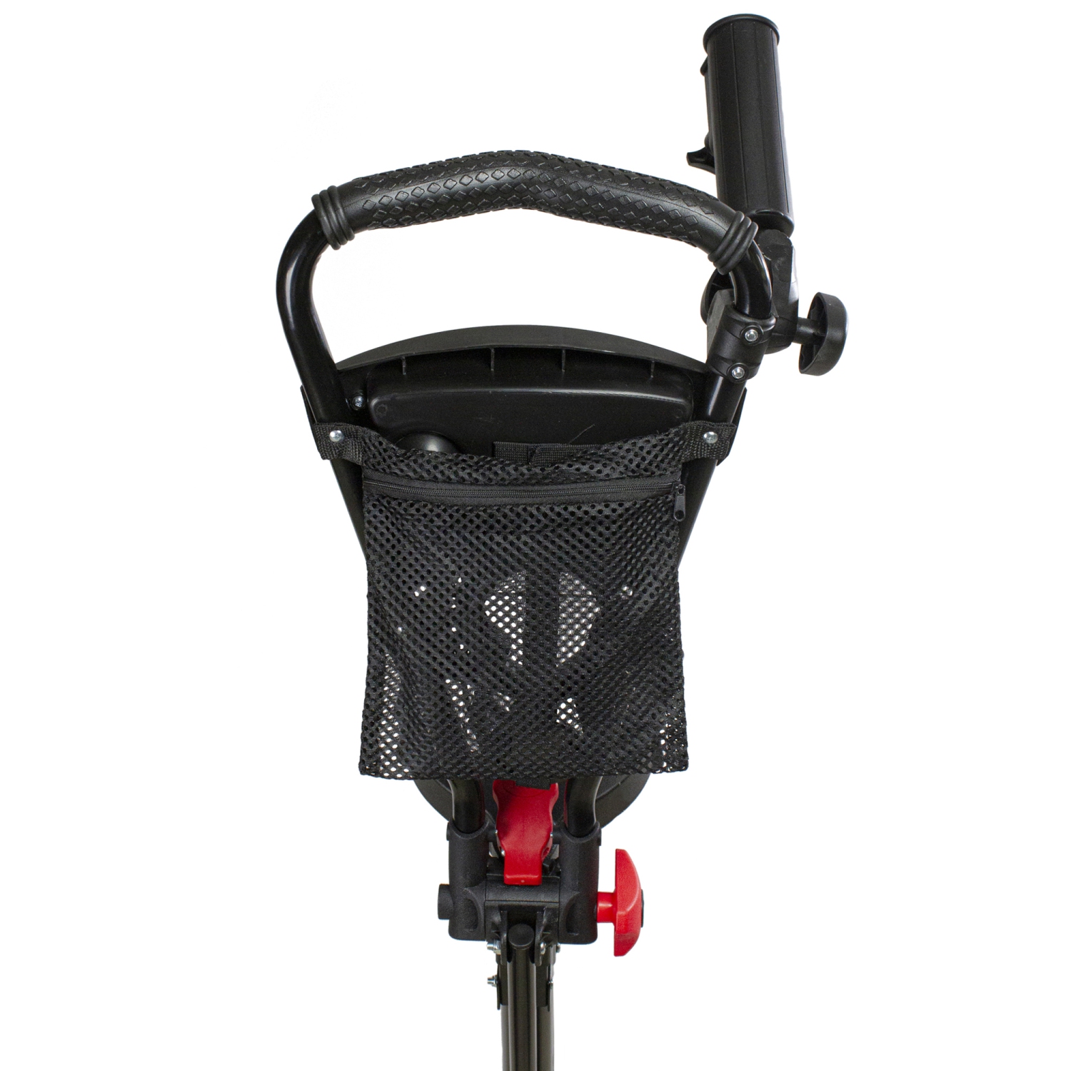 48" Black and Red Easy Folding 3 Wheel Golf Bag Push Cart