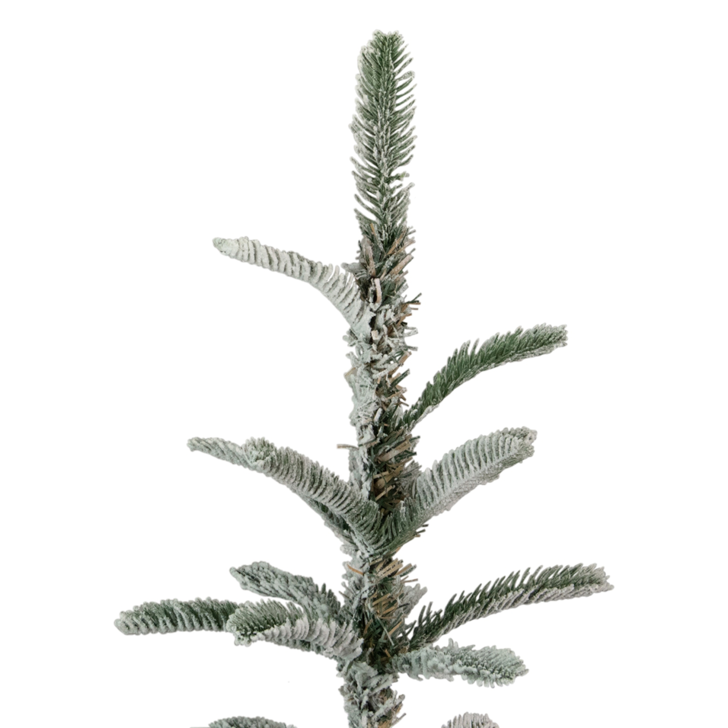 9' Slim Flocked Nordmann Fir Artificial Christmas Tree - Unlit