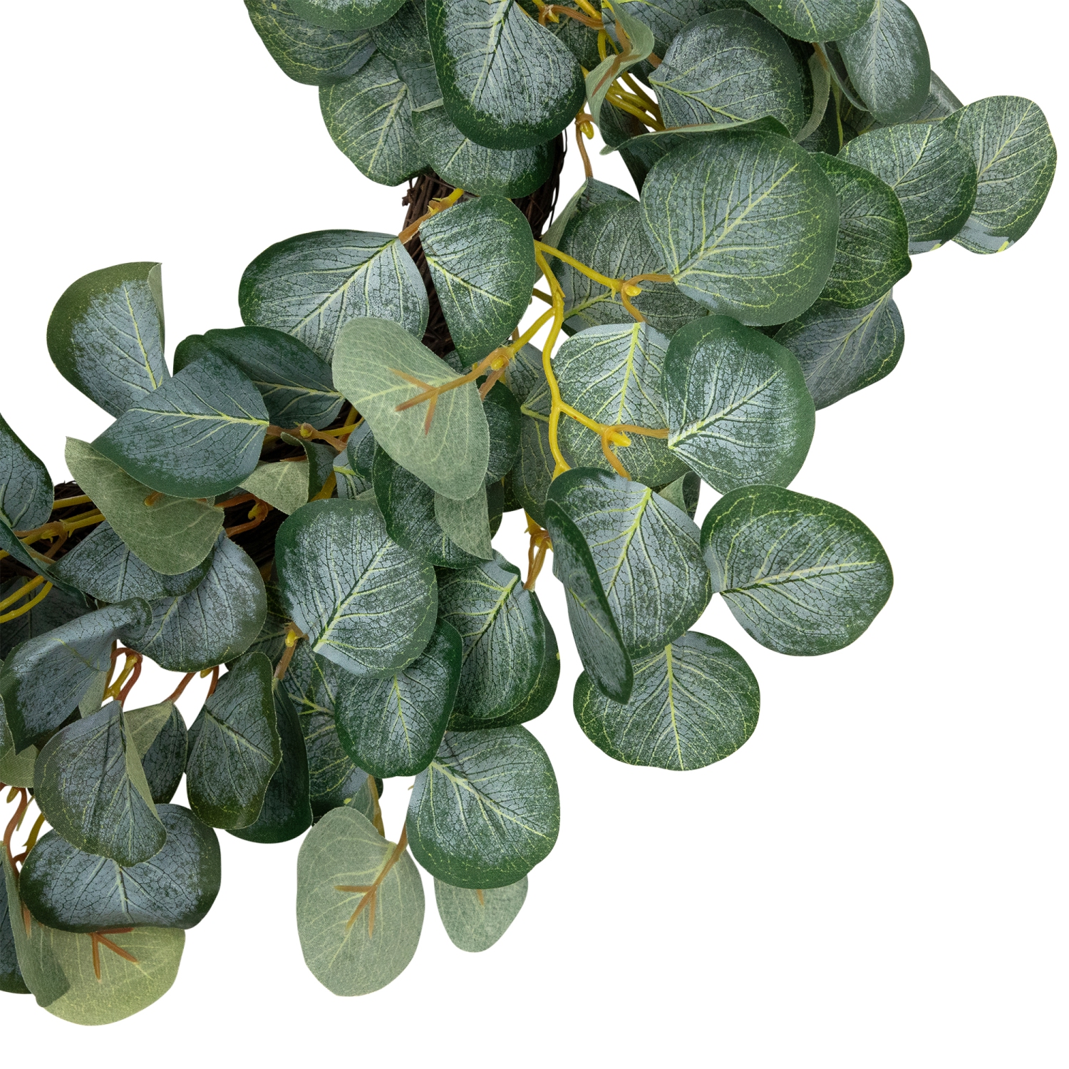 Eucalyptus Leaves Artificial Botanical Spring Wreath, Green - 20-Inch