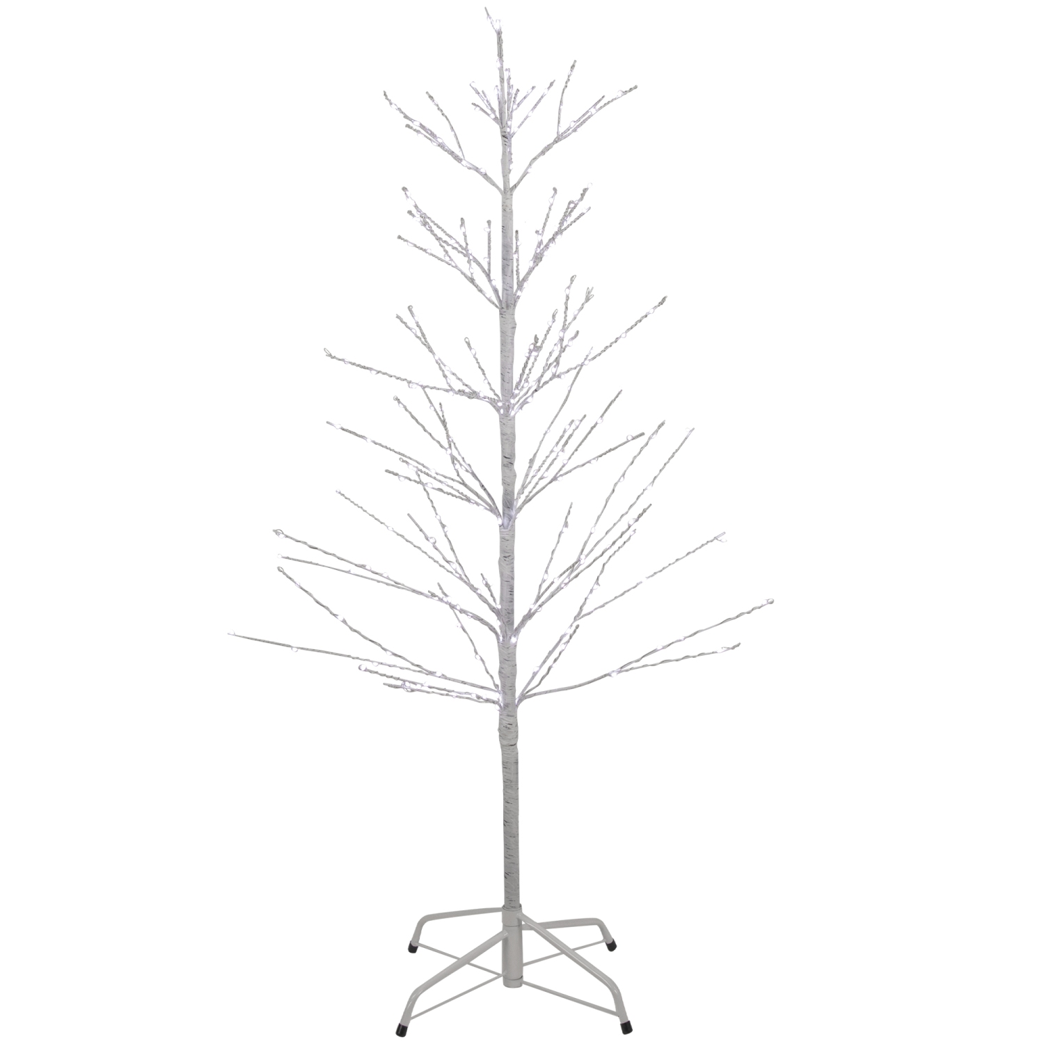 4' LED Lighted White Birch Christmas Twig Tree - Pure White Lights