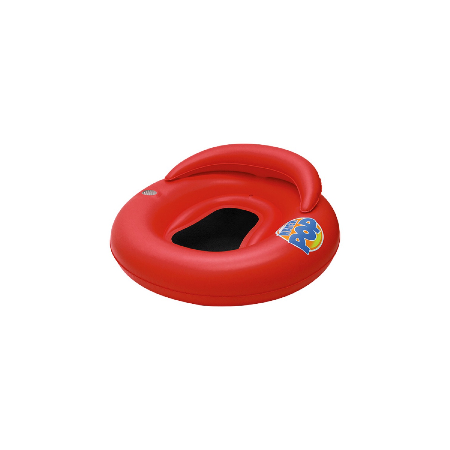 50" Inflatable Red Water Pop Floating Lounger with Black Mesh Seat