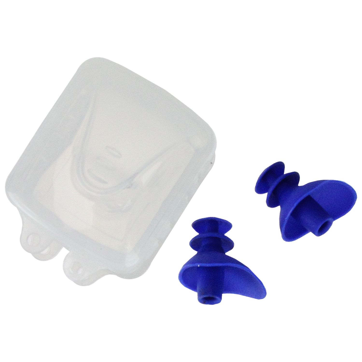 Blue Molded Silicon Ear Plugs Swimming Pool Accessories with Case