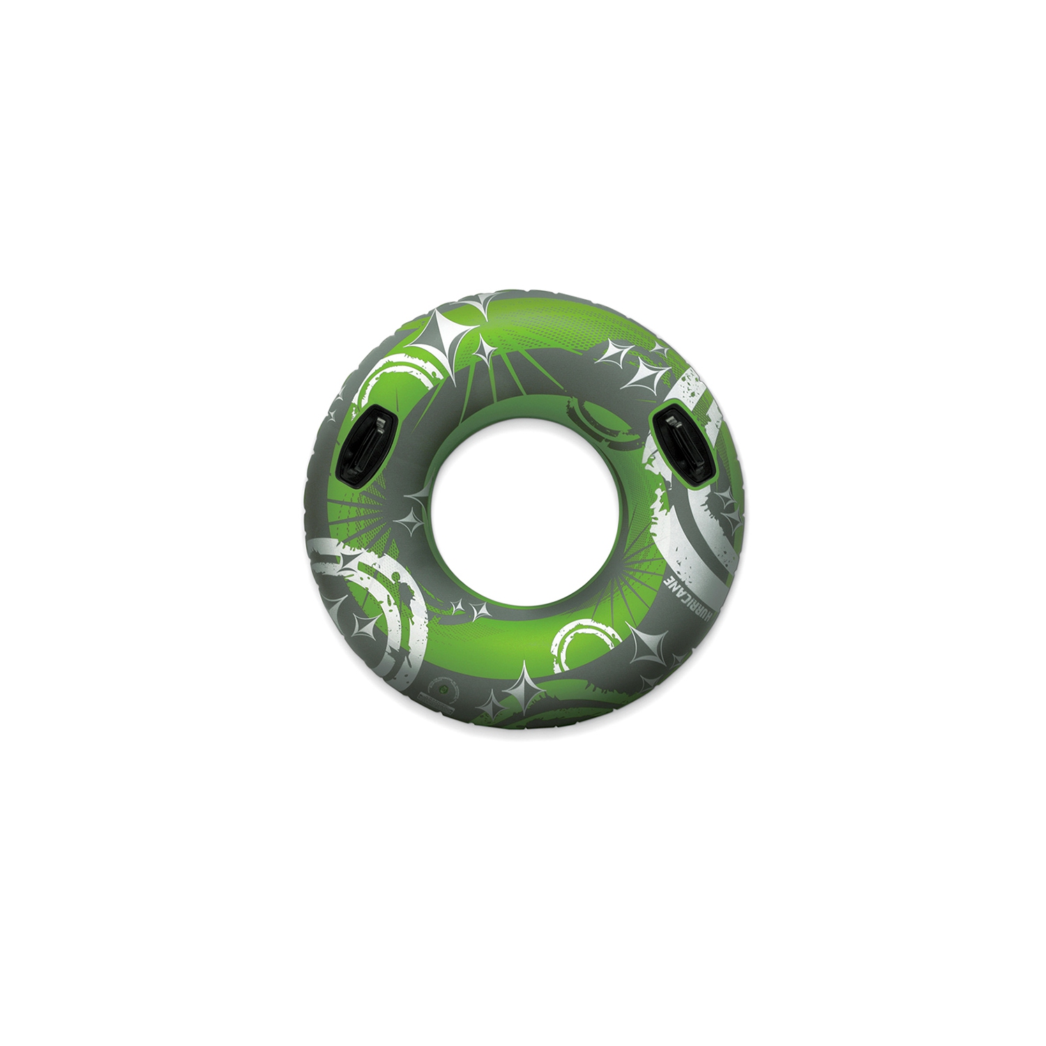 50" Inflatable Green and Gray Giant Swimming Pool Inner Tube