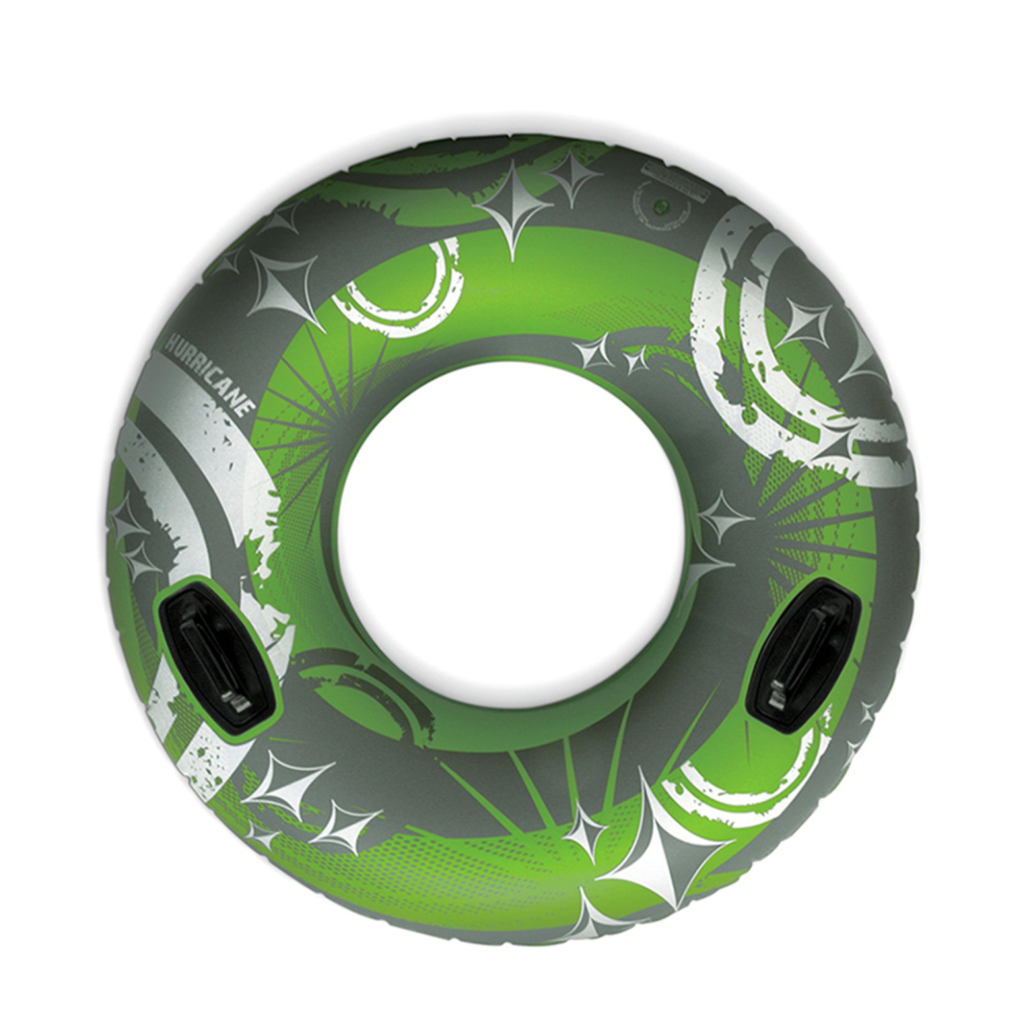 50" Inflatable Green and Gray Giant Swimming Pool Inner Tube