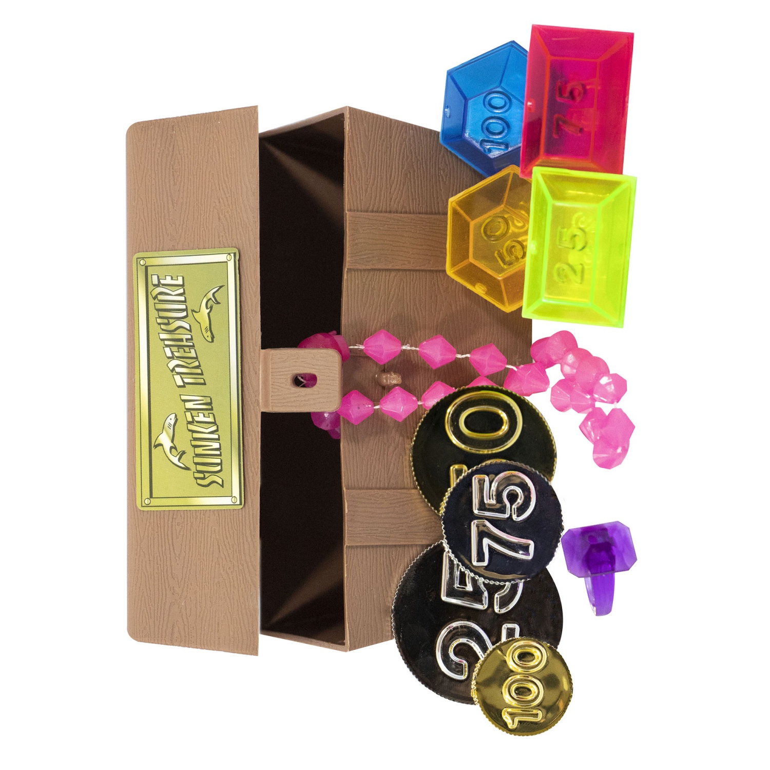 Ensemble de jeu de plongée avec coffre aux trésors colorés de 5.5 po