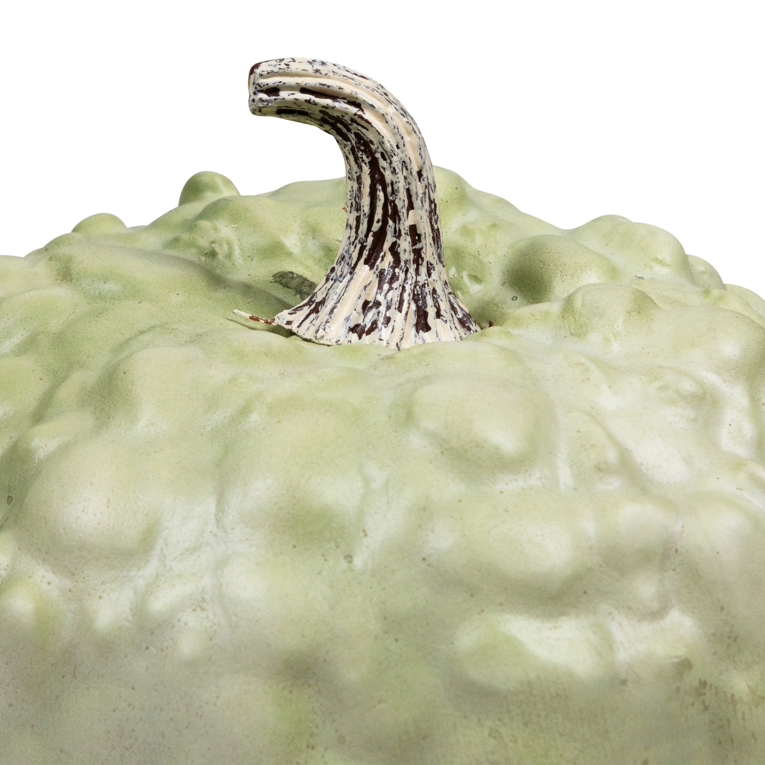 Statue d’Halloween d’automne à la citrouille texturée blanche de 7.5 po