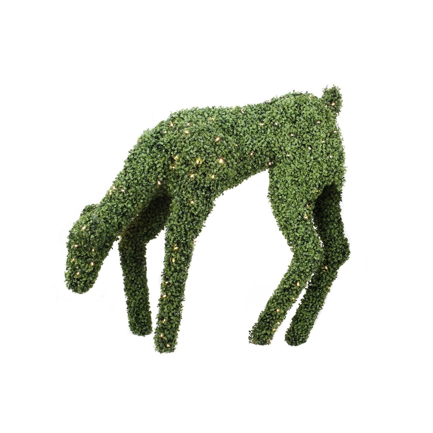 Décoration de Noël d’extérieur en forme de renne illuminé à DEL blanc chaud de 42 po