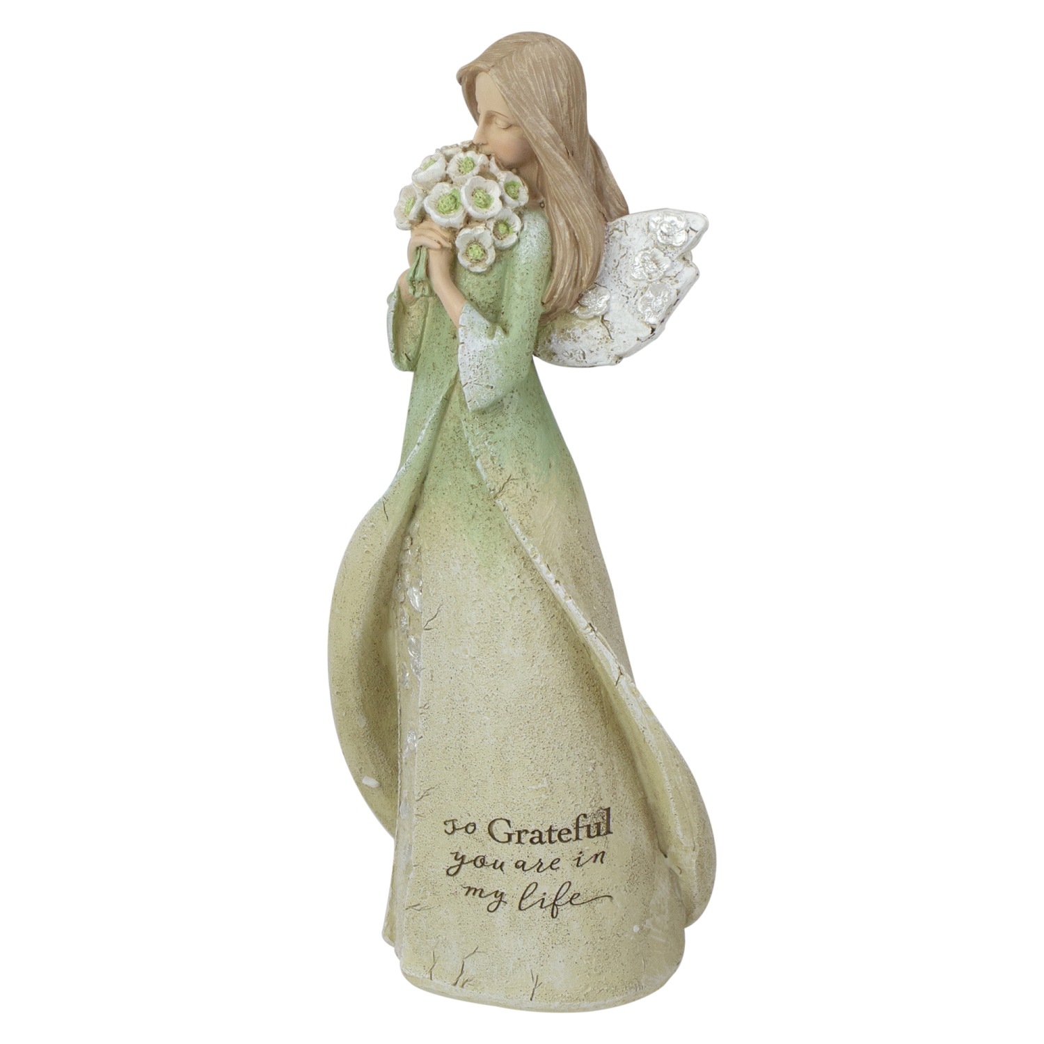 8.5" So Grateful Religious Angel Figure