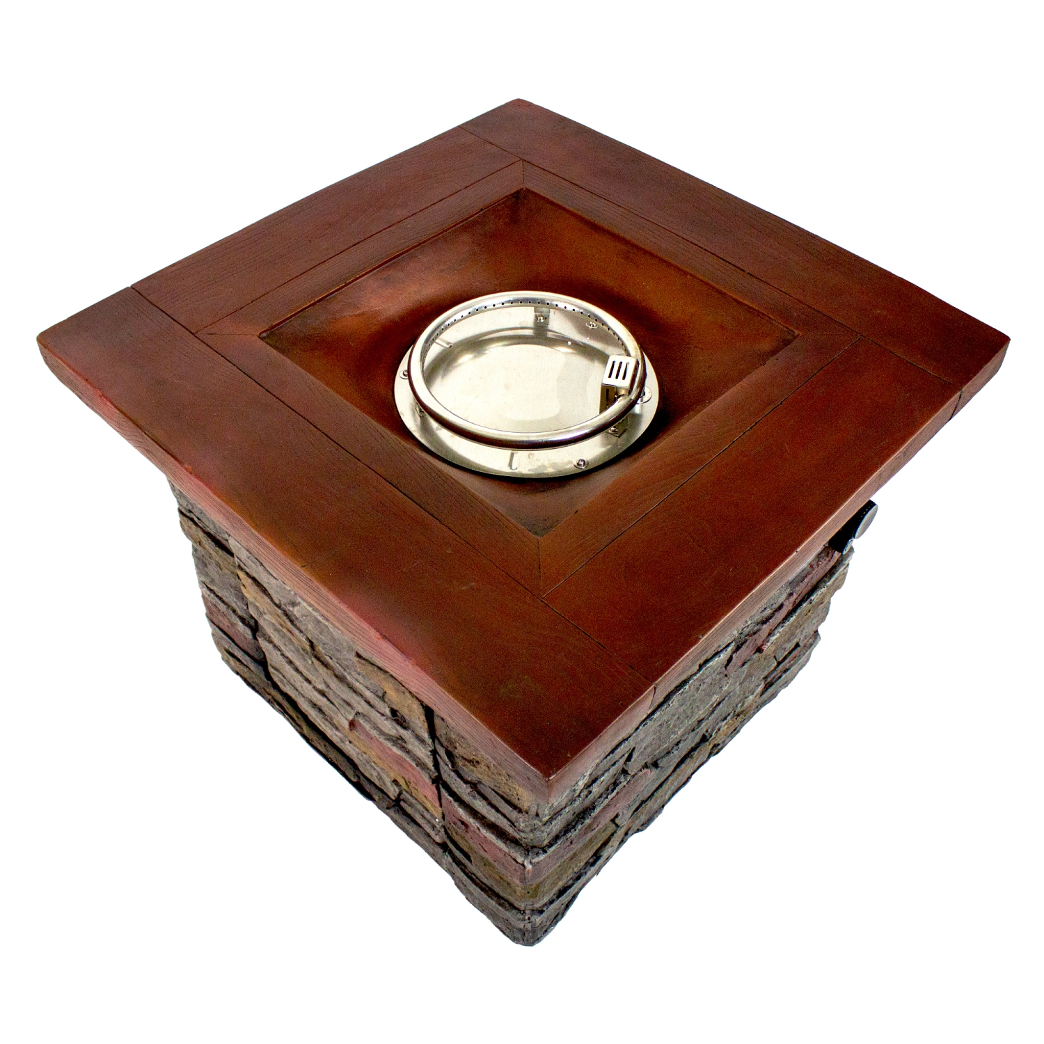 30.25" Classic Stone Square Gas Fire Pit