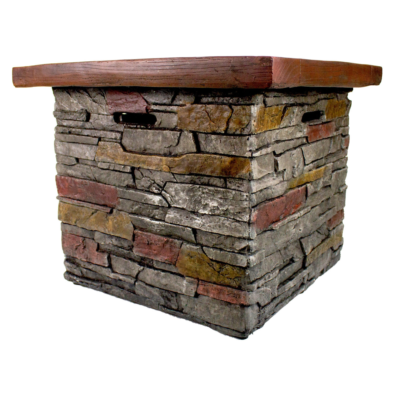 30.25" Classic Stone Square Gas Fire Pit