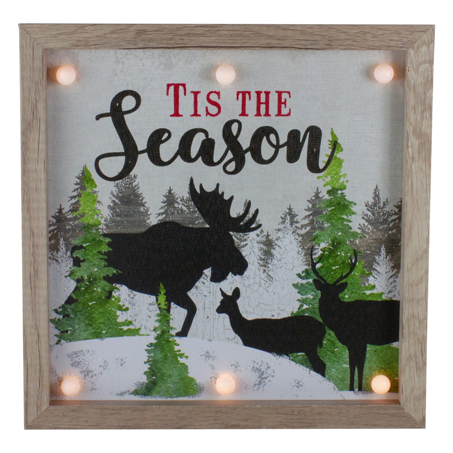 12" Lighted 'Tis The Season' Christmas Wall Decor