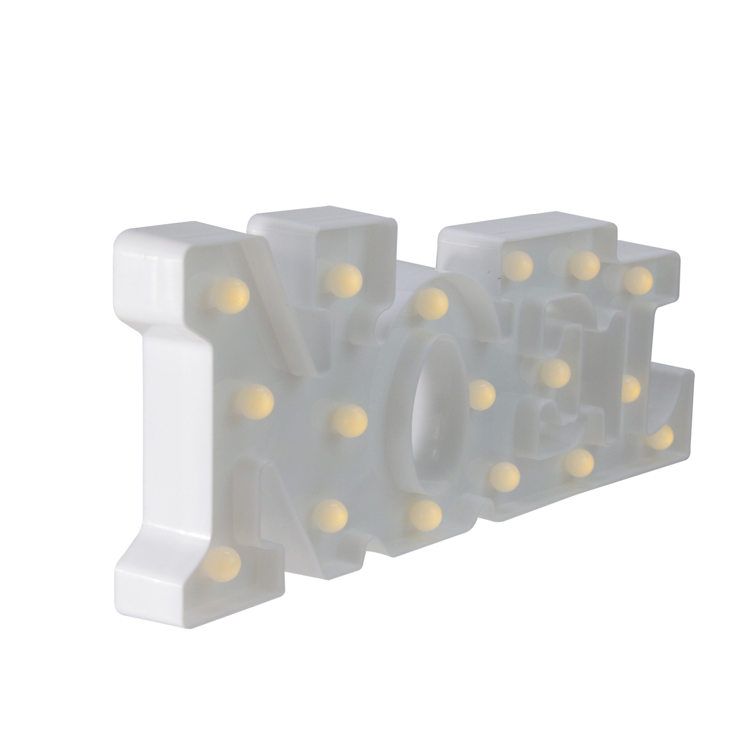 Enseigne lumineuse de Noël à DEL blanche de 17 po