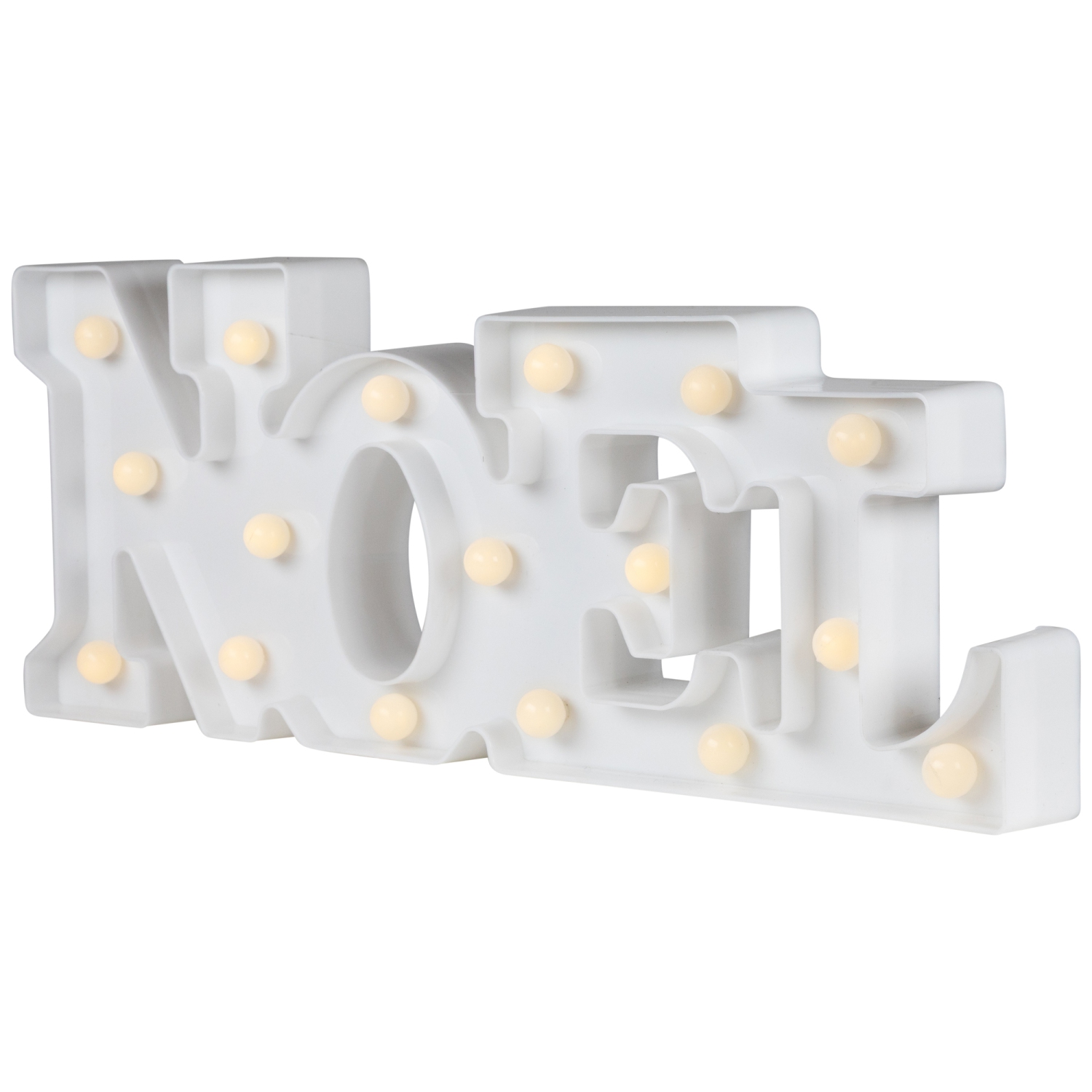 Enseigne lumineuse de Noël à DEL blanche de 17 po