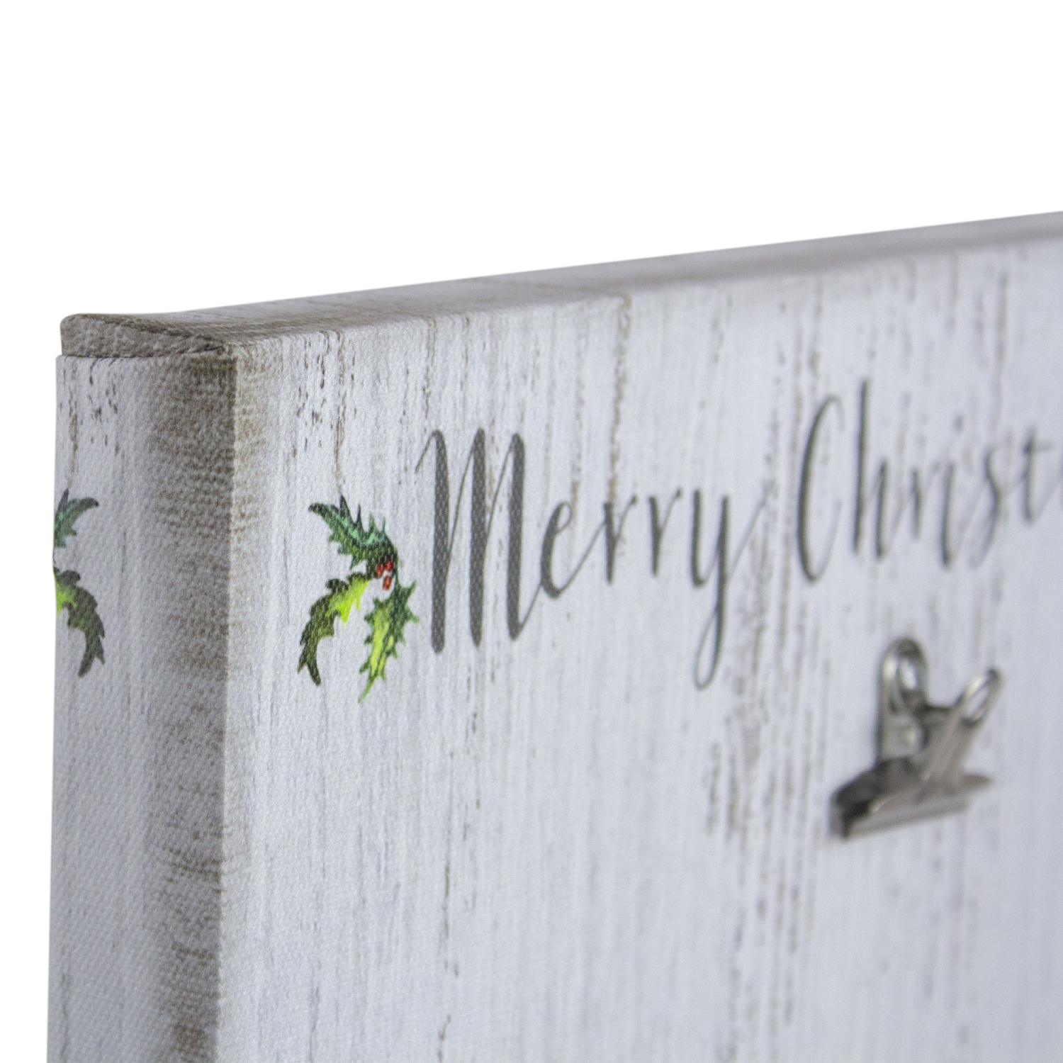 10" Car and Gifts Merry Christmas Canvas Wall Art with Photo Clip