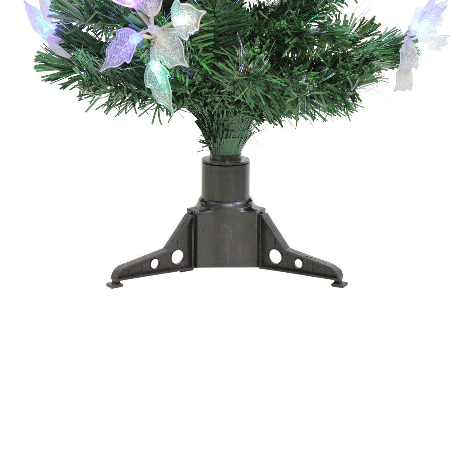 3' Pre-Lit Fiber Optic Artificial Christmas Tree with Flowers - Multi Lights