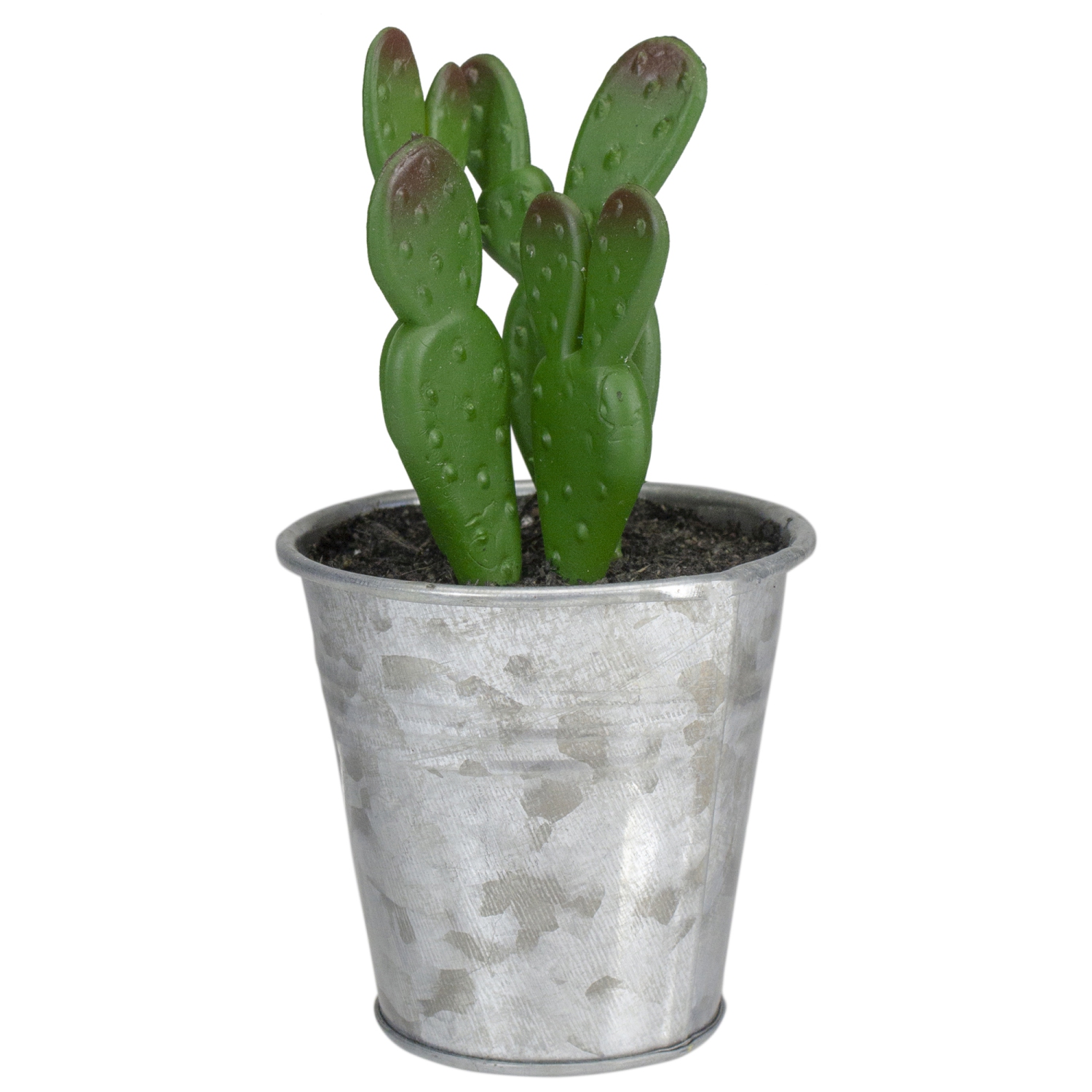5" Tropical Mini Artificial Cactus in Tin Pot