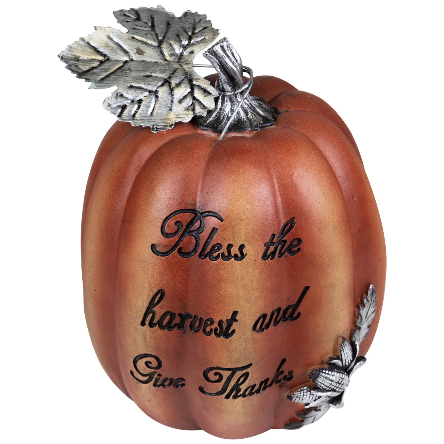10 Bless the Harvest and Give Thanks Thanksgiving Table Top Pumpkin