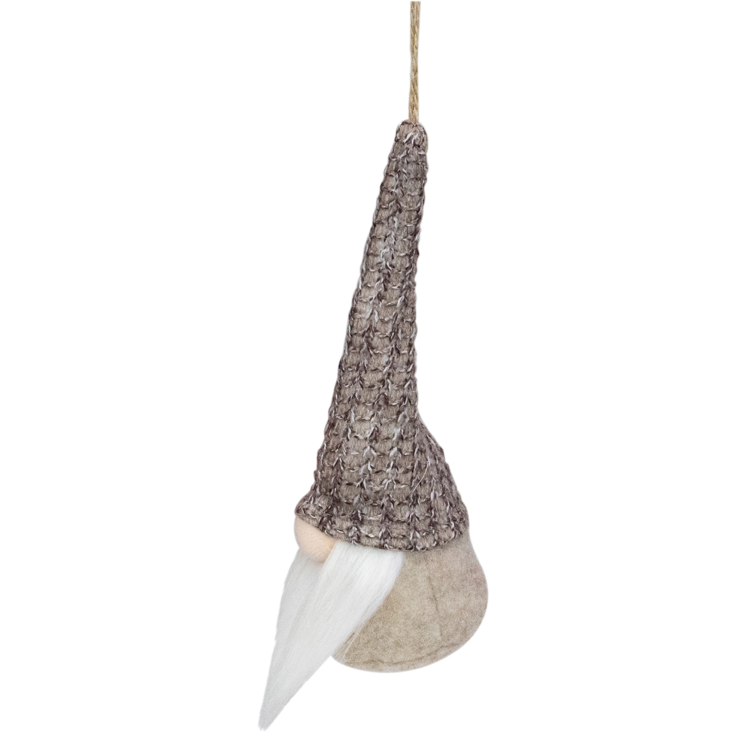 Décoration de Noël suspendue, beige et blanc, 8 po
