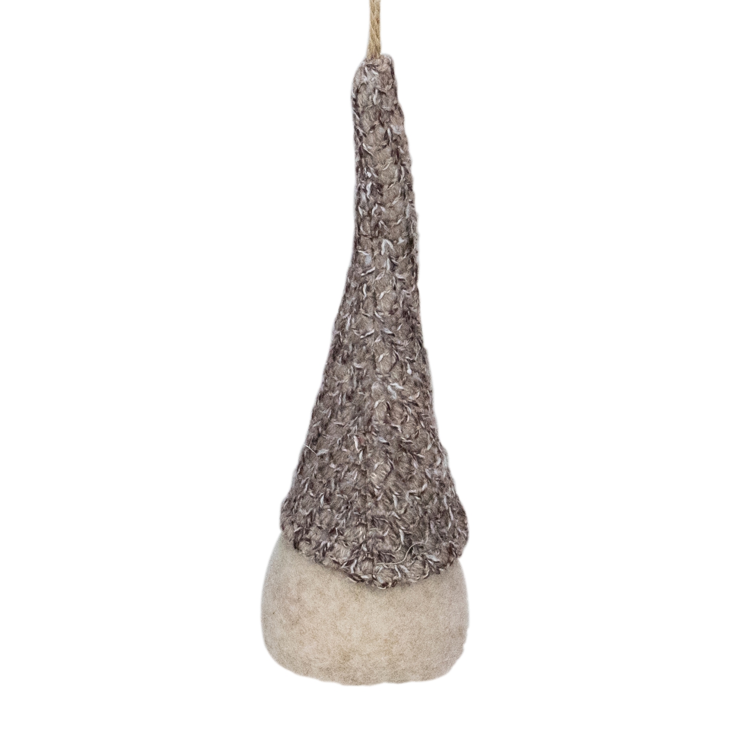 Décoration de Noël suspendue, beige et blanc, 8 po