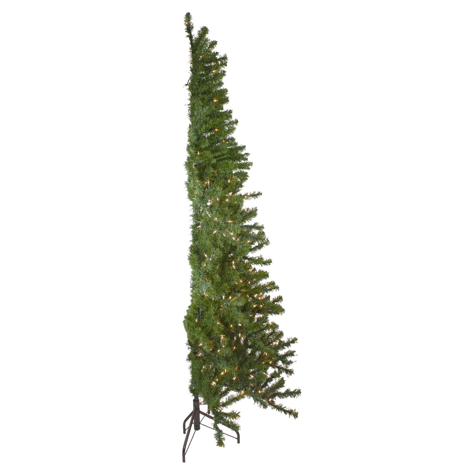 6.5' Pre-Lit Canadian Pine Slim Artificial Christmas Wall Tree - Clear Lights