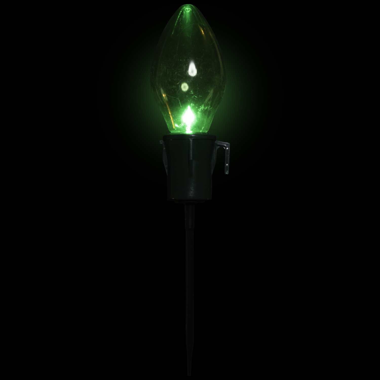 Ensemble de 4 piquets de pelouse multicolores avec lumières C7 géantes pour allée de Noël