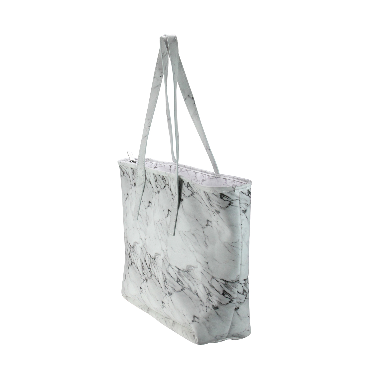 17" Iceware White Marble Insulated Lunch Tote Bag
