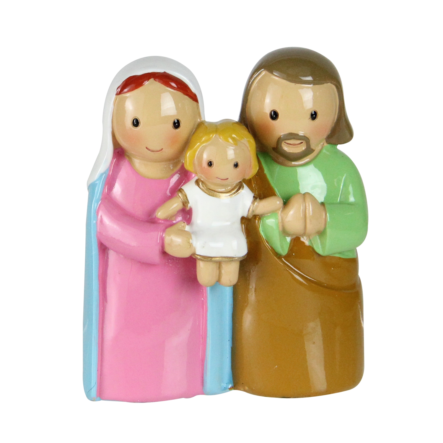3" Religious Holy Family Jesus, Mary and Joseph Figurine