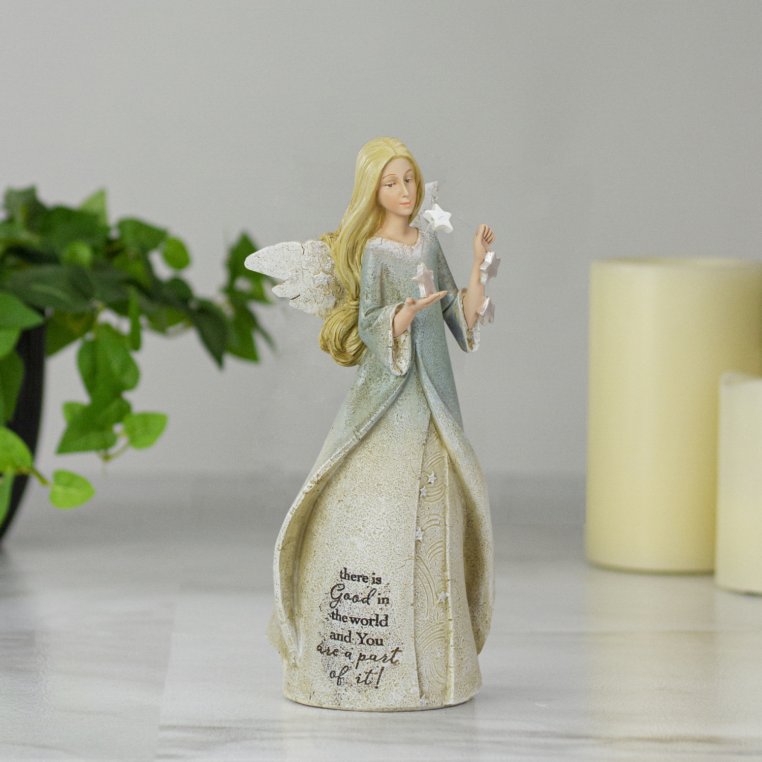 8.5" There is Good in the World Religious Angel Figure