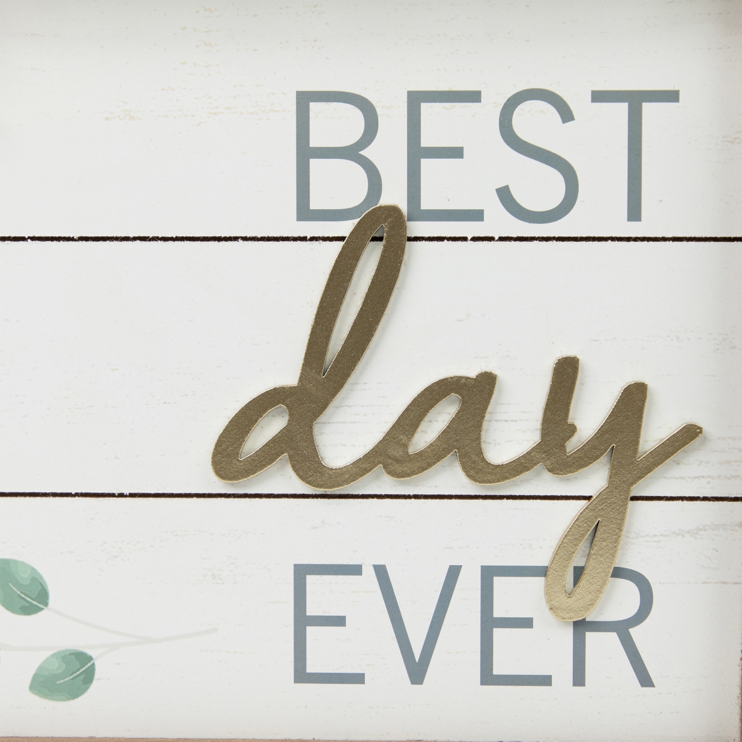 Framed "Best Day Ever" with Photo Clip Wall Art 11.75"