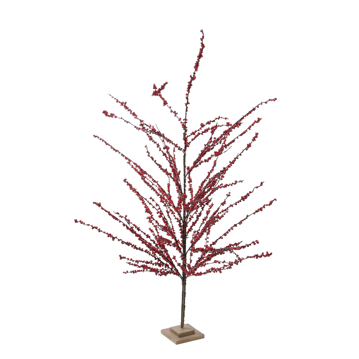 Arbre de Noël artificiel aux baies brunes et rouges de 5 pi – sans lumières