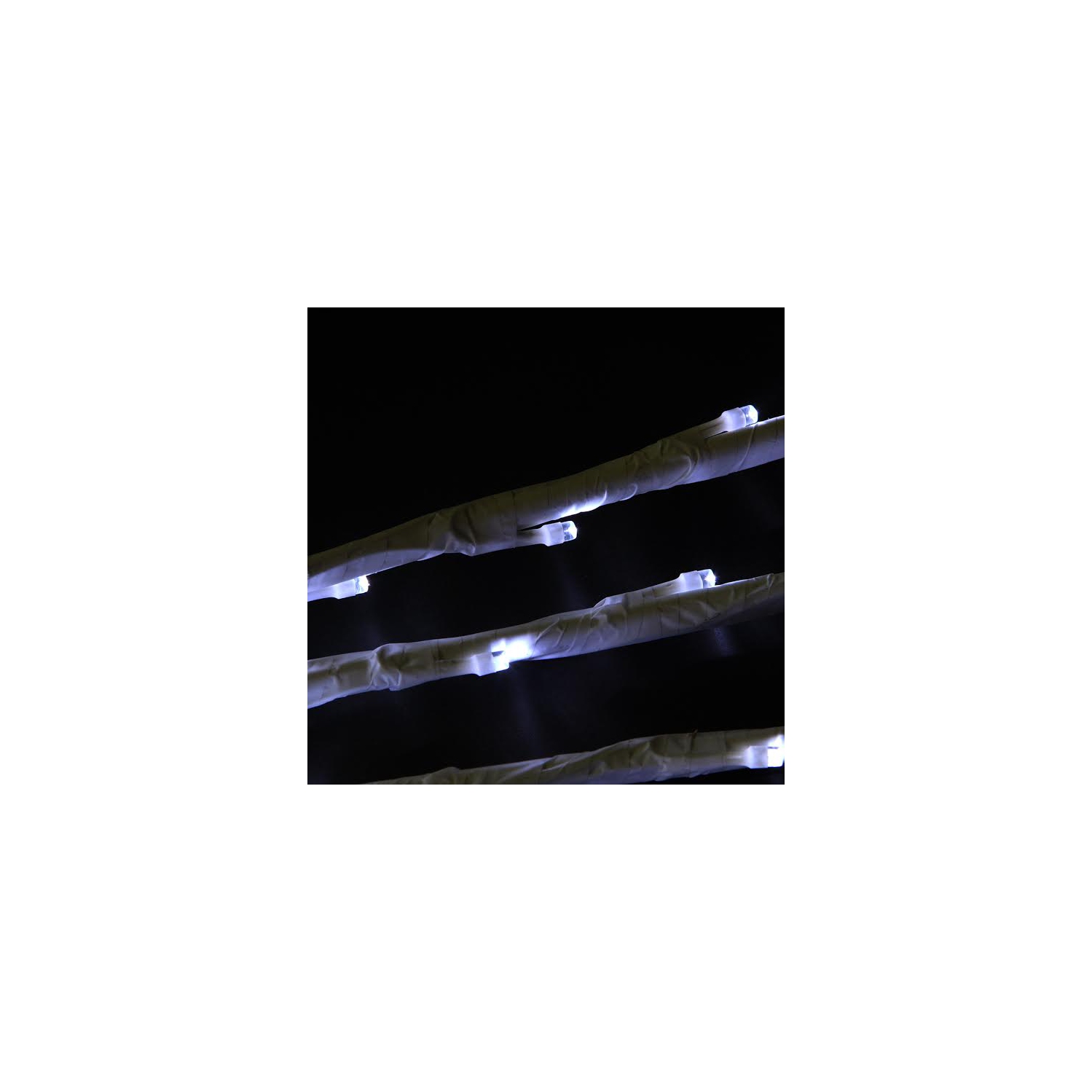 Set of 6 Branch Spray Driveway Pathway Markers - 8 ft, Pure White LED Lights