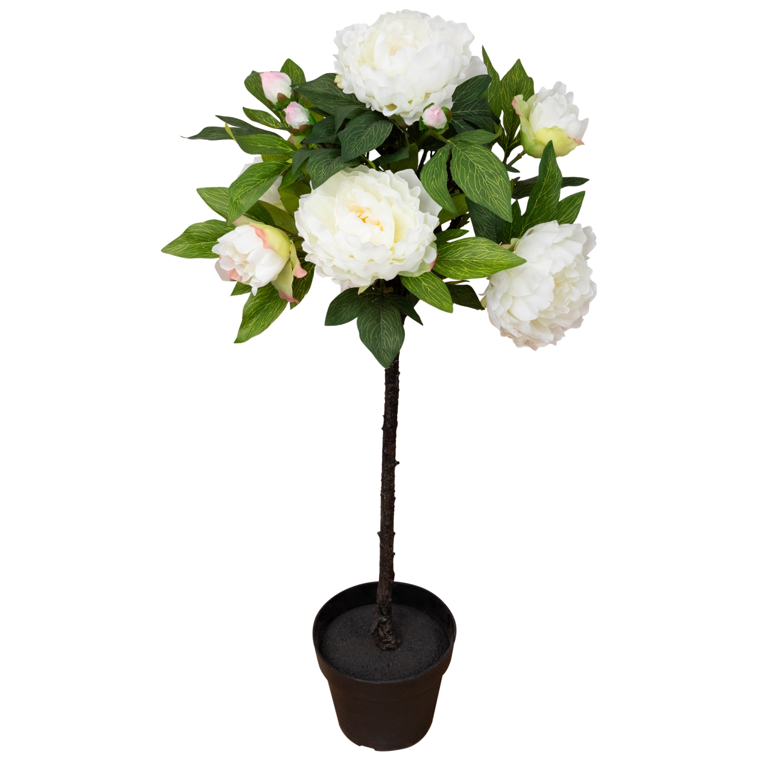 31" White and Green Blooming Peony Flower Artificial Plant