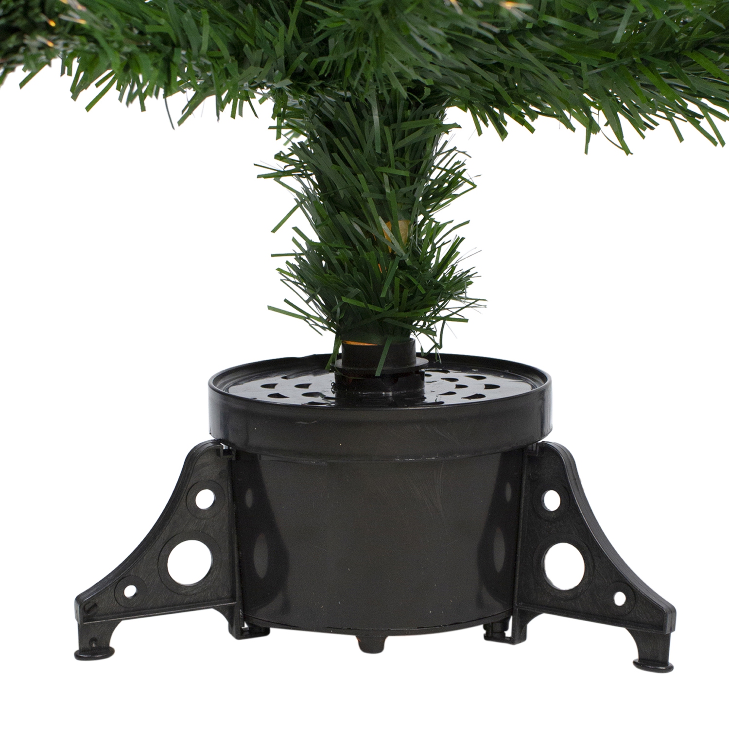 4' Pre-Lit Potted Fiber Optic with Star Tree Topper Medium Artificial Christmas Tree- Multicolor LED Lights