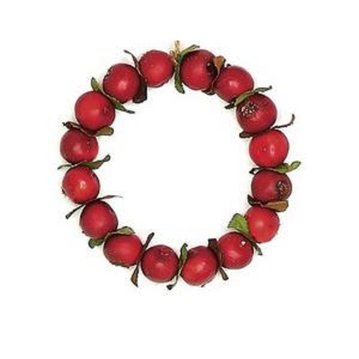 4.5" Red Autumn Harvest Crabapple Christmas Wreath Ornament