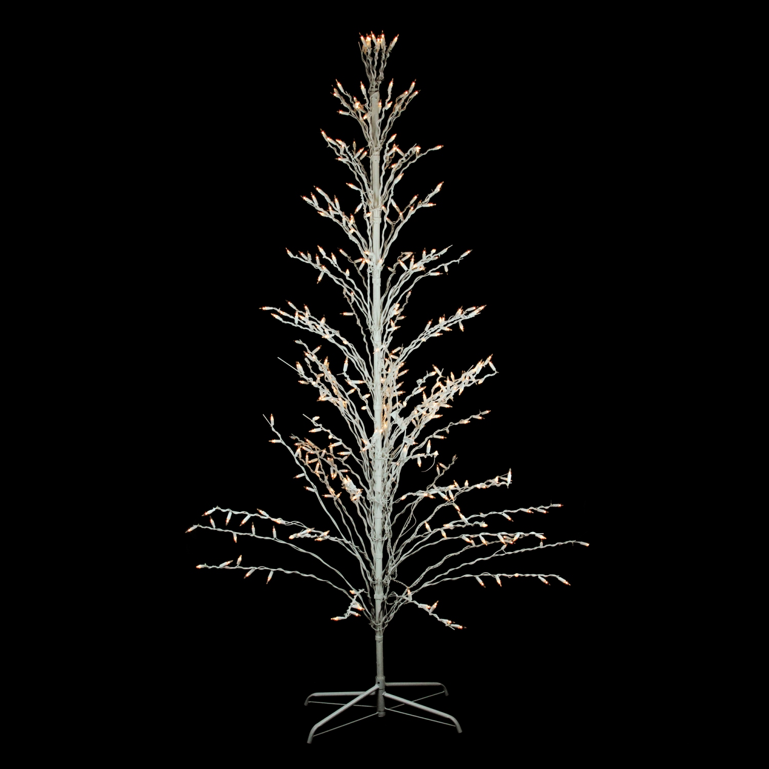 4' White Lighted Christmas Cascade Twig Tree Outdoor Decoration - Clear Lights