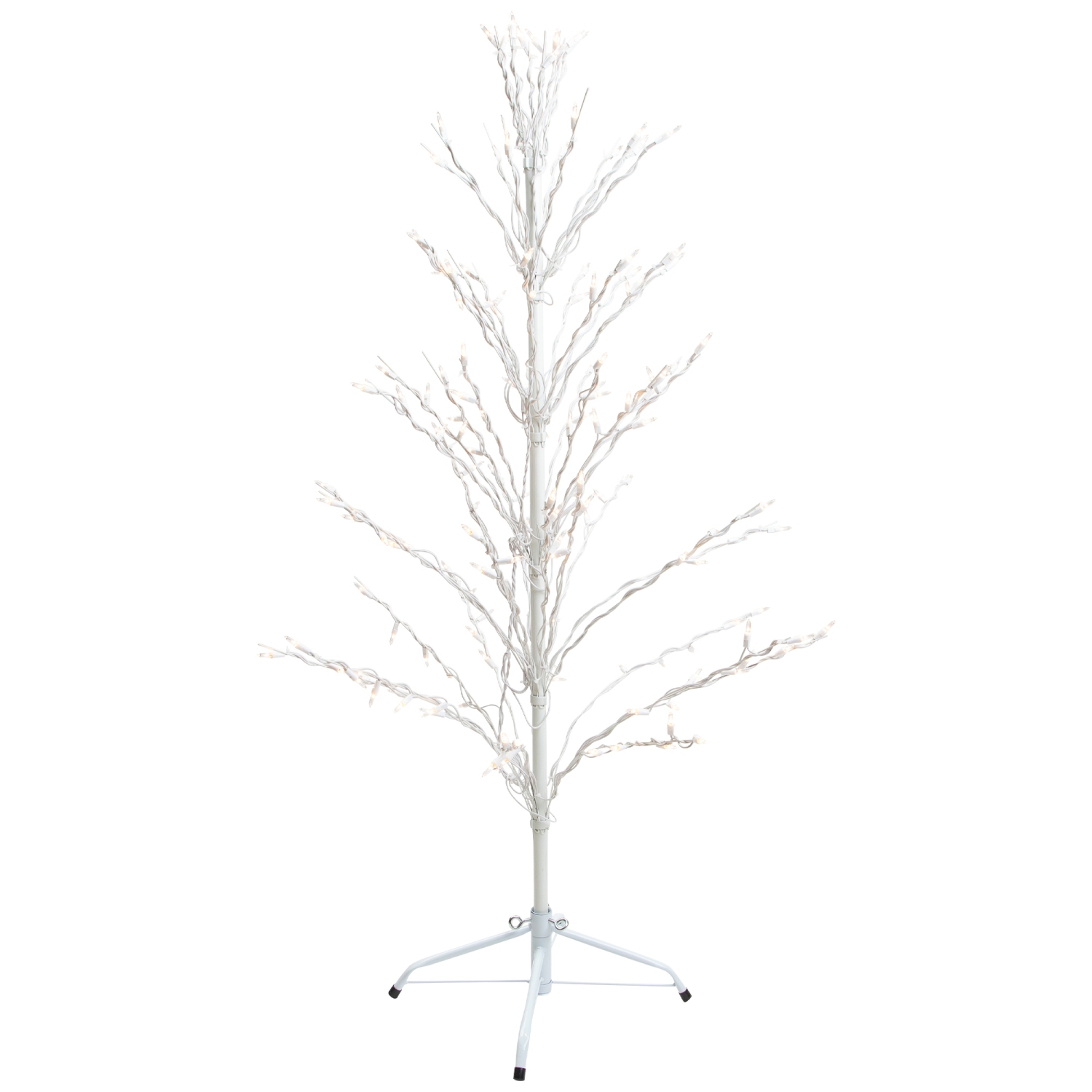 4' White Lighted Christmas Cascade Twig Tree Outdoor Decoration - Clear Lights