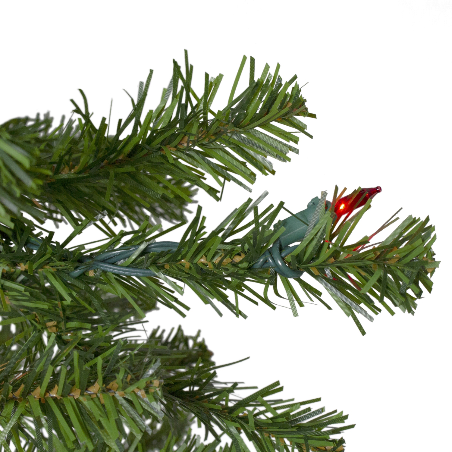 6.5' Pre-Lit Canadian Pine Artificial Pencil Christmas Tree - Multi Lights