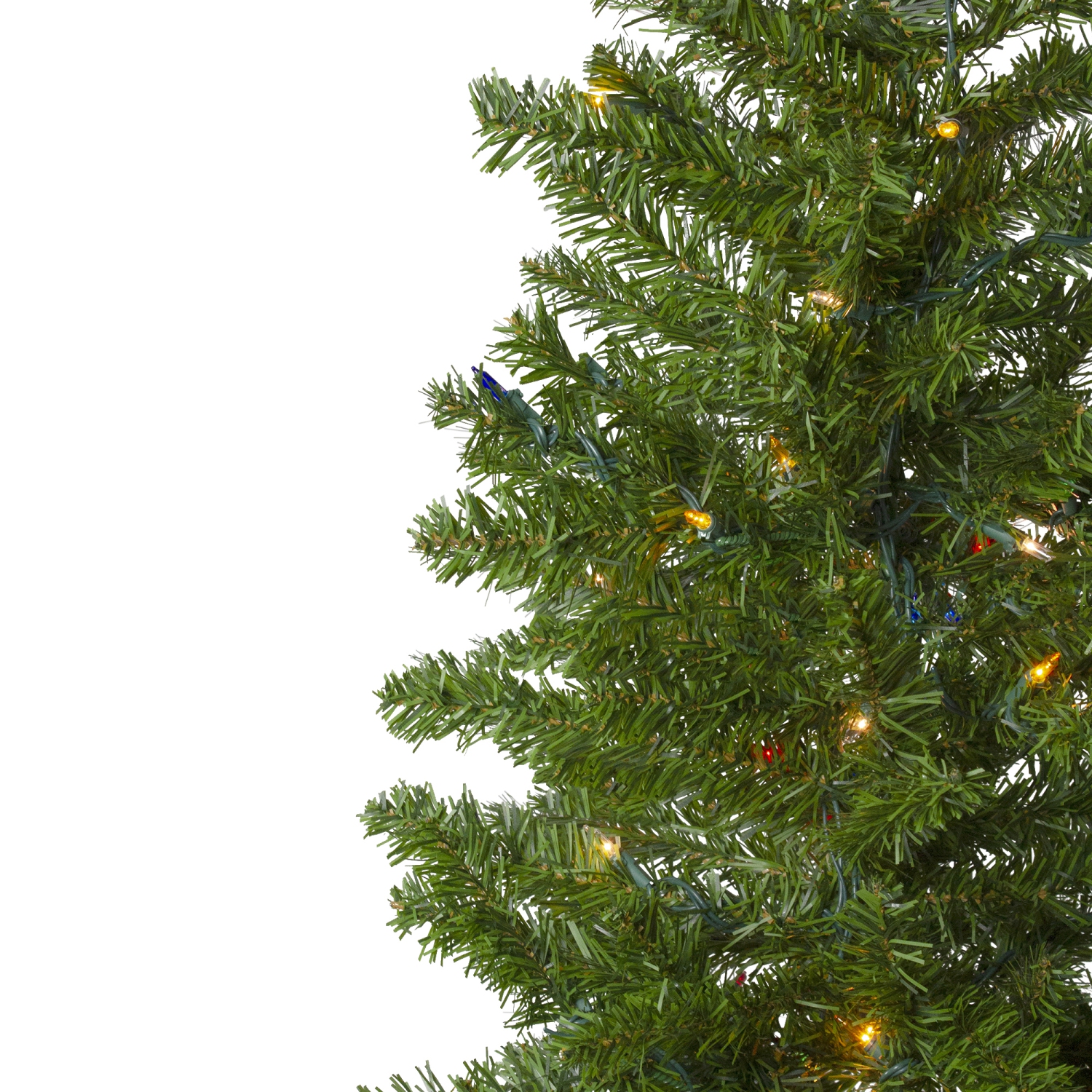 6.5' Pre-Lit Canadian Pine Artificial Pencil Christmas Tree - Multi Lights