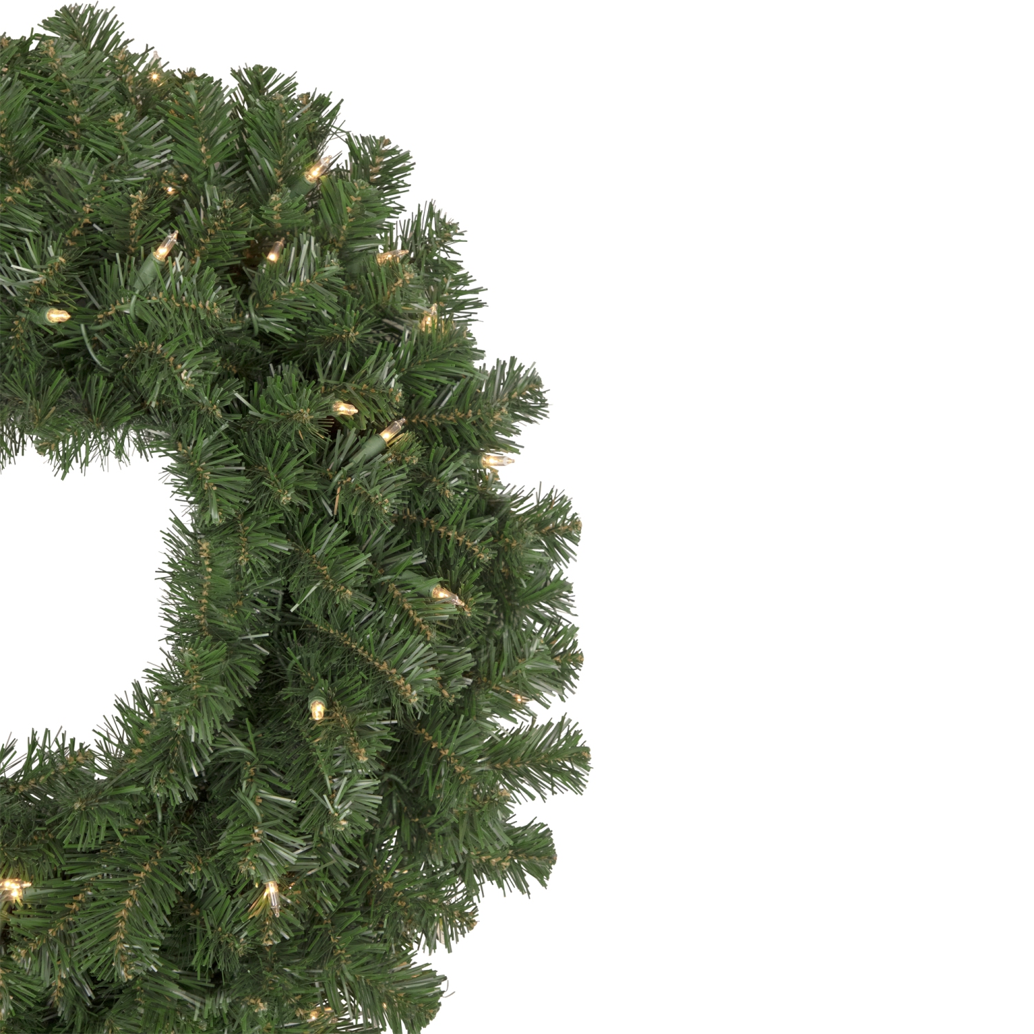 24" Pre-Lit Deluxe Windsor Pine Artificial Christmas Wreath - Clear Lights