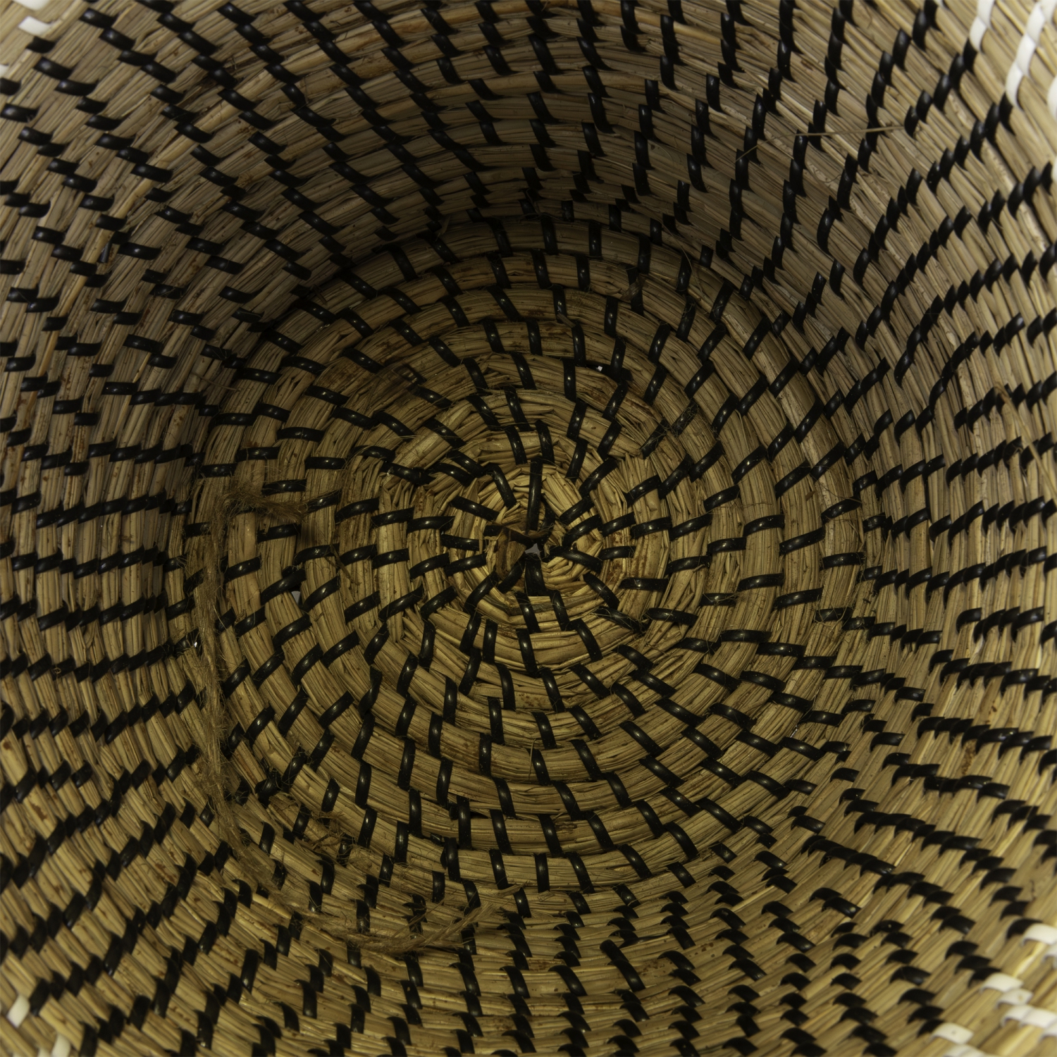 Panier de rangement en osier naturel tissé avec poignées, 14.5 po