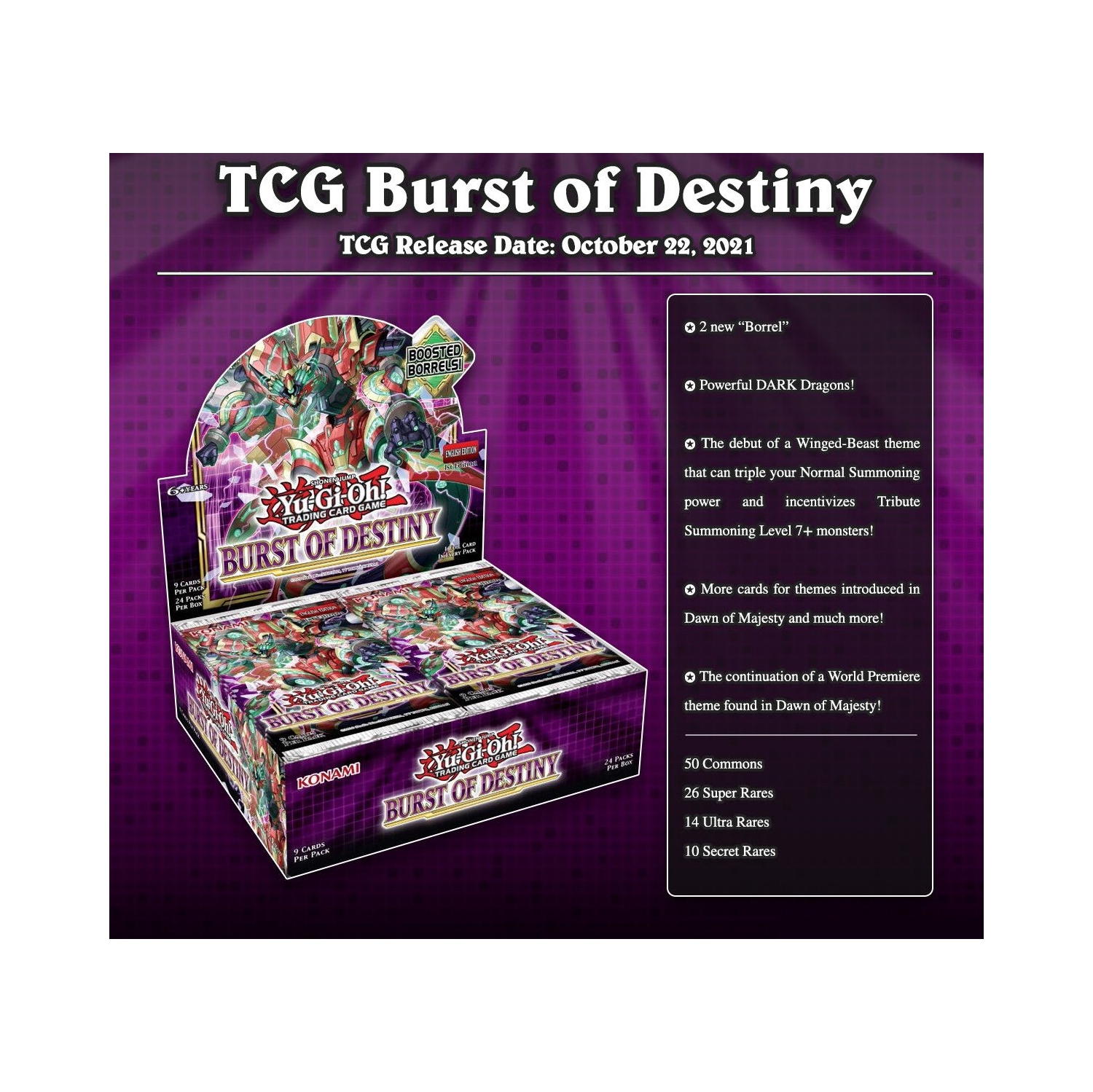 YUGIOH BURST OF DESTINY BOOSTERS