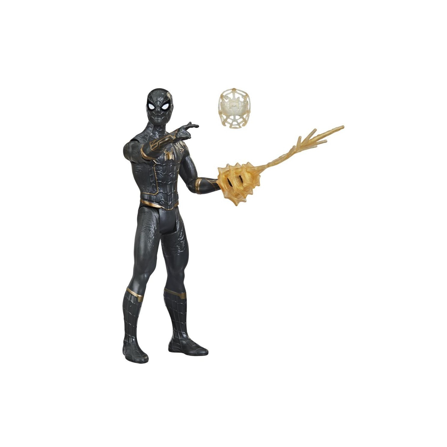 Hasbro Marvel Spider-Man Mystery Web Gear 6" Action Figure Black and Gold Suit Spiderman