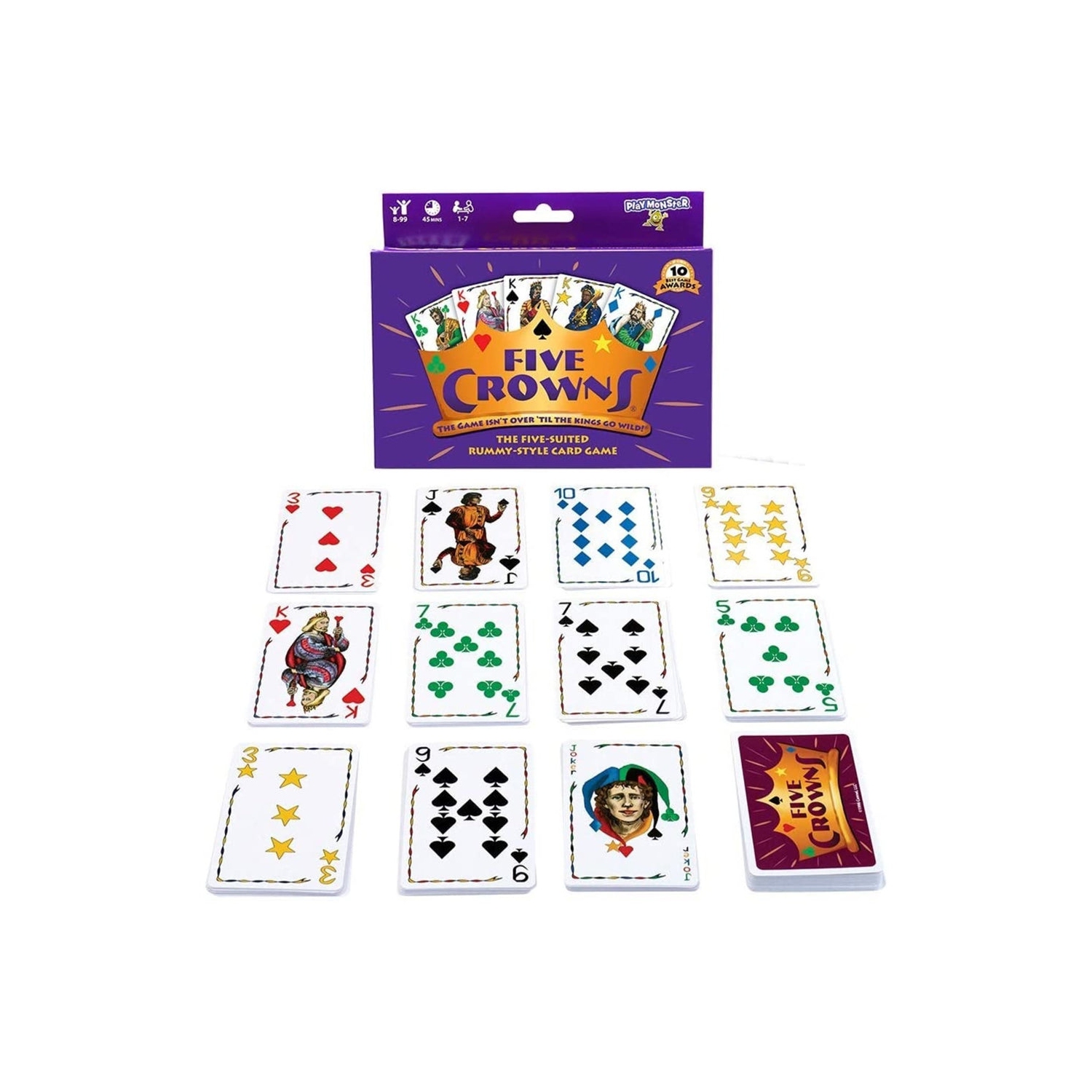Five Crowns 1-7 players, ages 8+, 45 minutes