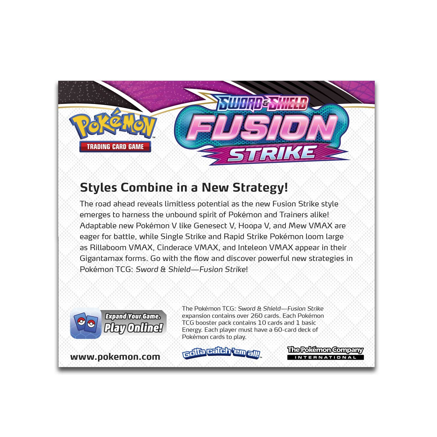 Pokemon Trading Card Game: Sword & Shield Fusion Strike Booster Box 36 packs, 10 cards per pack