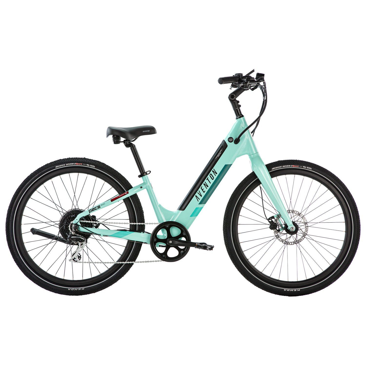 Aventon Pace 500 V2 500 W Step-Through Electric City Bike with up to 65km Battery Range - Large - Celeste