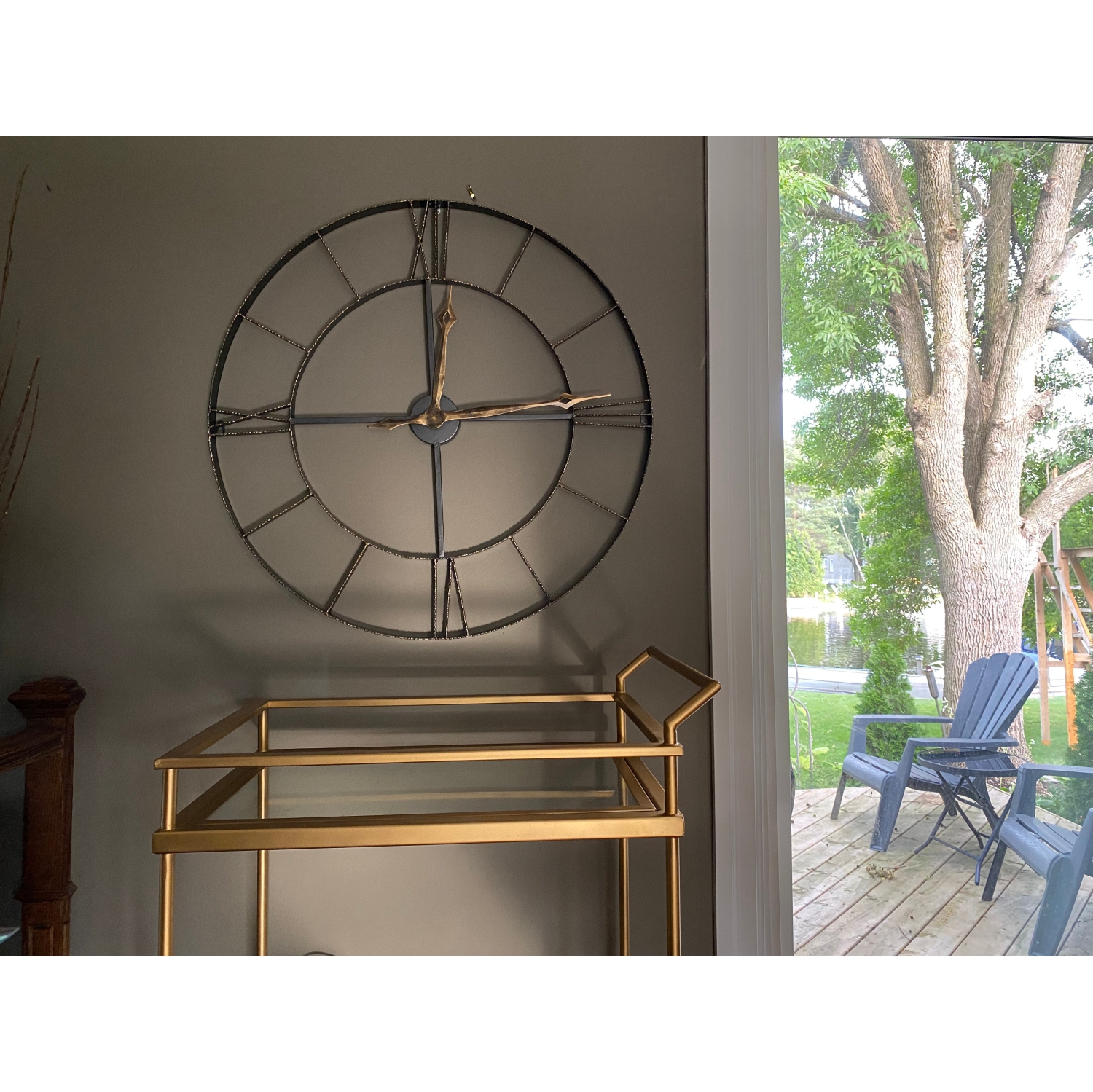 Wall clock - Round Wrought Iran antique wall clock