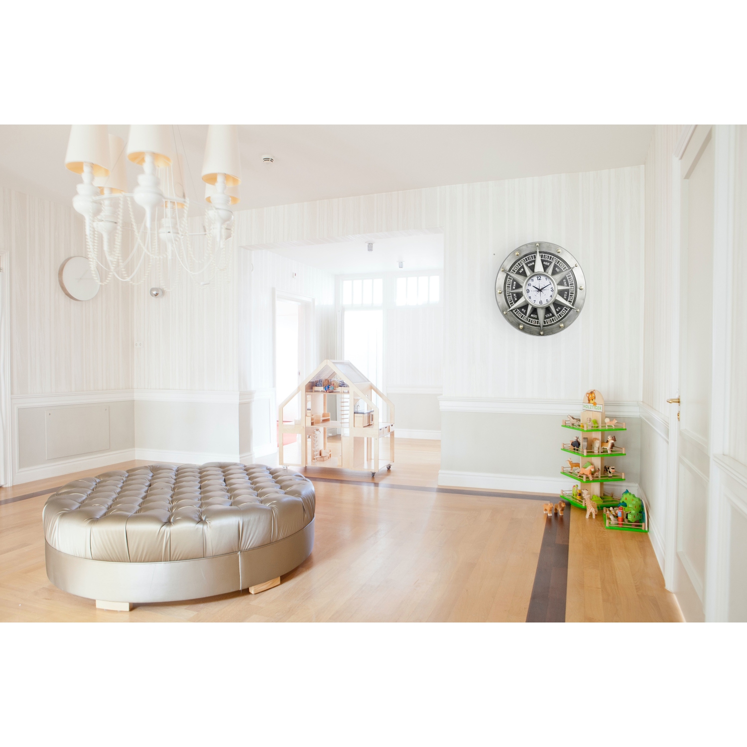 Compass Metal Wall Clock