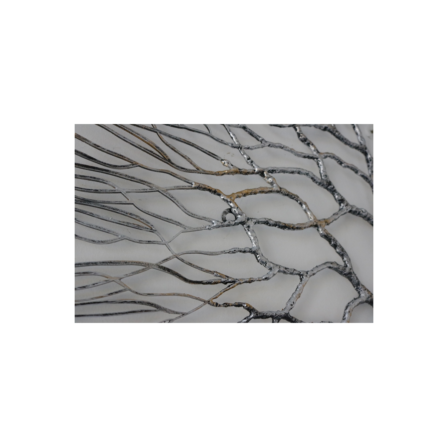 Art mural en métal&nbsp;: Grand fer forgé corail 20.5 po