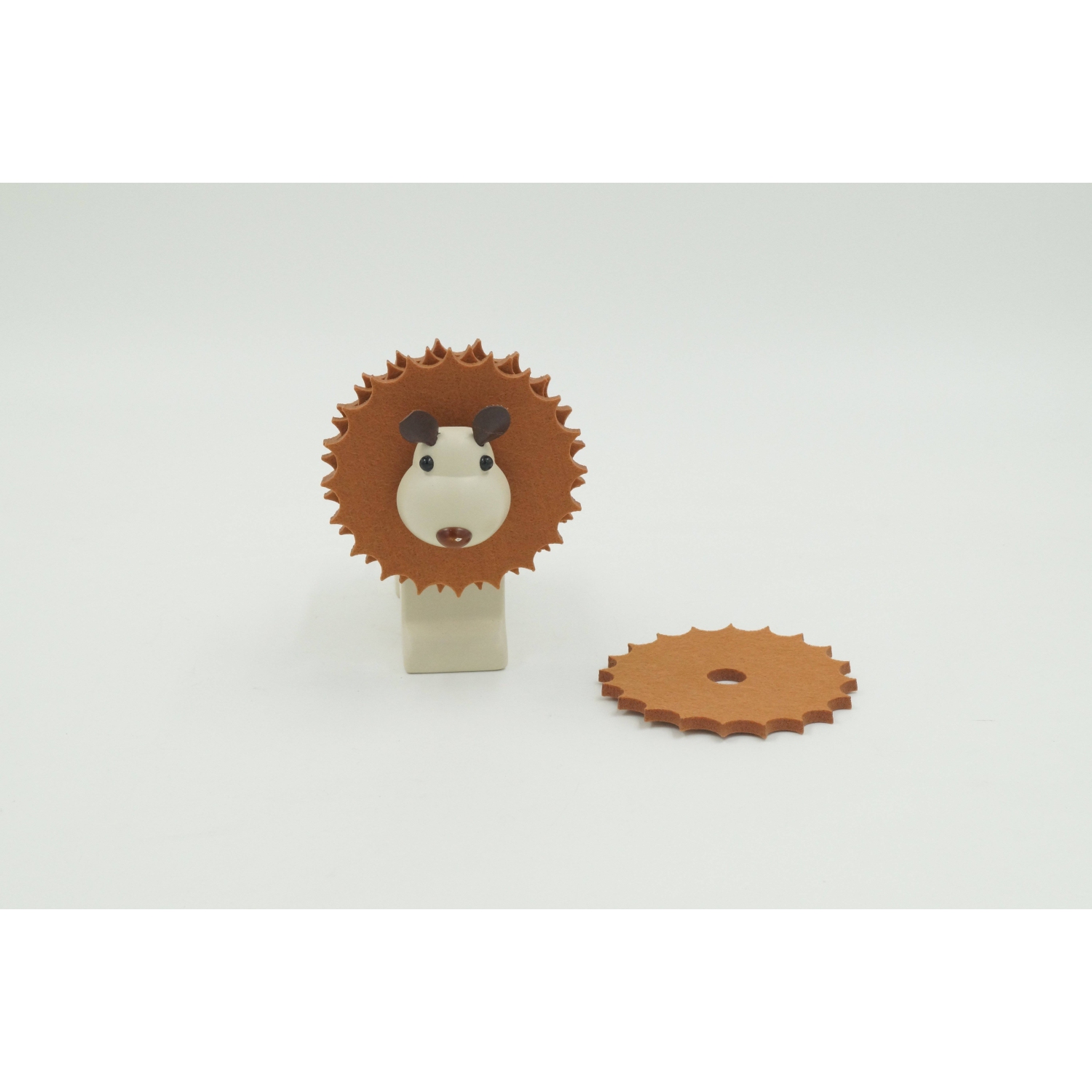 Wooden Coaster Holder Lion